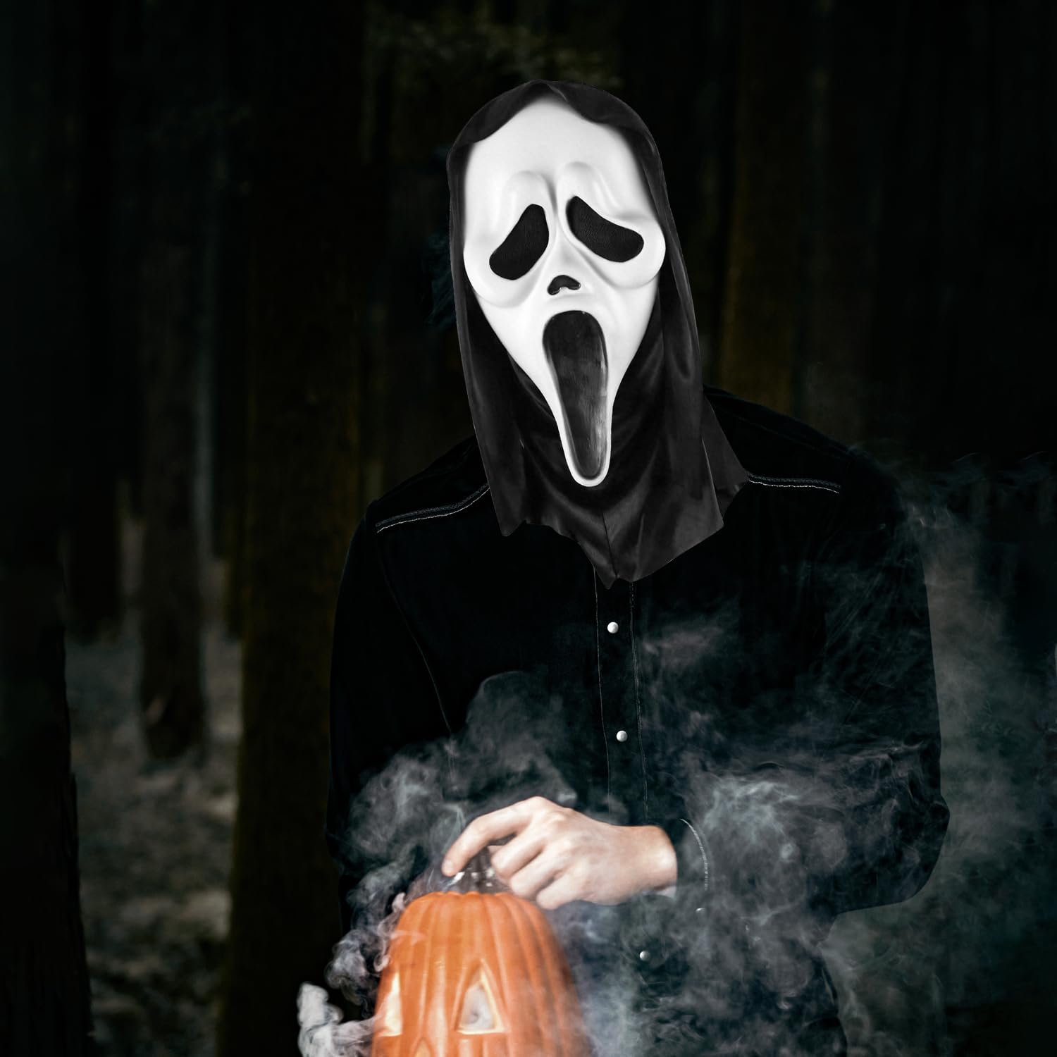 Halloween Mask Natural Latex Scary Skull Mask - Halloween Horror Full Head Masquerade Cosplay Party Decoration Props