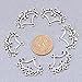 pandahall 10pcs Antique Silver Tibetan Style Ring Chandelier Component Links for Dangle Earring Making Fan 31.5x26x2.5mm, Hole: 2mm