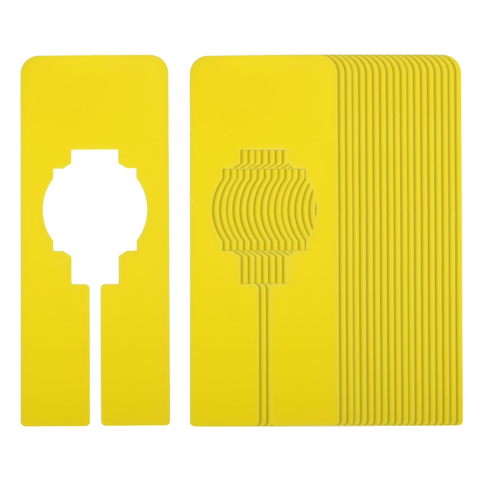 PATIKIL Clothes Dividers for Hanging Clothes, 20 Pack Rectangle Closet Clothing Rack Size Dividers Blank Labels Sorting Rectangular Separator for Closet, Yellow