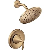 Moen Glyde Bronzed Gold Eco-Performance Shower System with Rainshower Showerhead and Shower Handle, Valve Required, T2842EPBZ