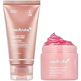 medicube Korean Collagen for Beginner: Collagen Overnight Wrapping Peel Off Facial Mask Pack and Jelly Cream (1.69 Fl Oz (50ml)