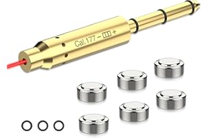 EZAIMING .22LR/.177 Cal Red Laser Bore Sight with Extra Batteries, End Barrel Bore Sighter for Scope Sighting and Zeroing Optics