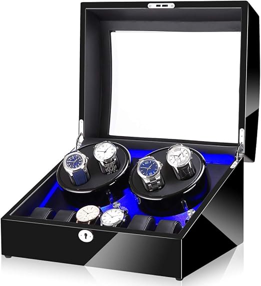 4 + 6 Reloj automático Winder de la joyería Caja de Almacenamiento de Relojes de la