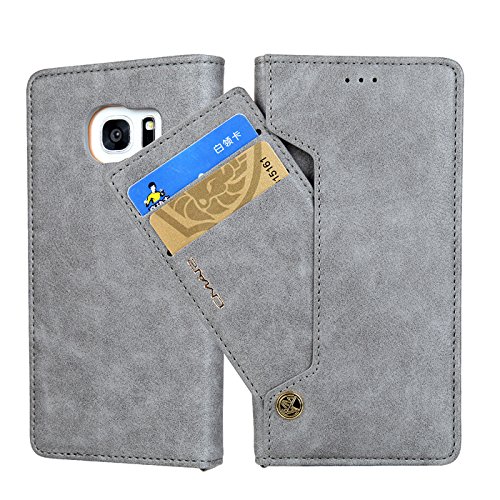 Sammid S9 Case Cover, Galaxy S9 Cover,5.8 inch Stand PU Leather Phone Case, Phone Case with Card Slots for Samsung Galaxy S9 - Gray