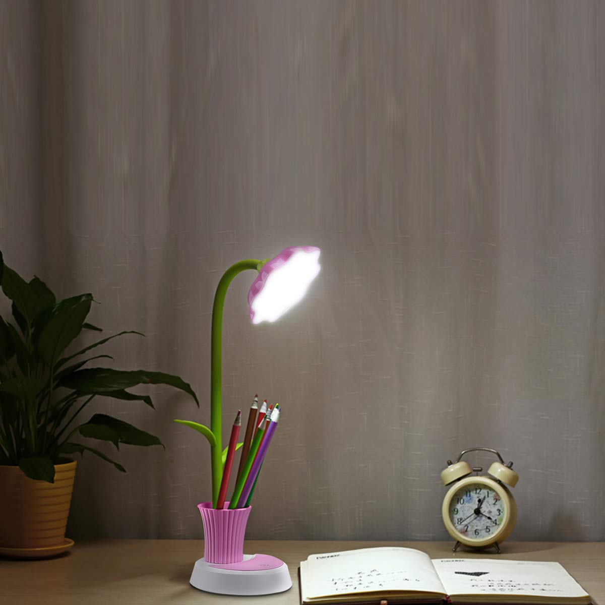 Uniwit Sunflower Led Charging Table Lamp Support Eye Protection Small Desk Folding For Reading Study And Office Desk Lamp For Kids Pink Adjustable Brightness Desk Lamps Tools Home Improvement Florent Dejardin Fr