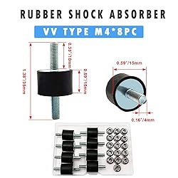 M4 Rubber Vibration Isolator Mount with Studs-Anti