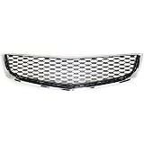 thumbnail image 2 of Front Bumper Lower Grille For 2010-2015 Chevrolet Equinox – Chrome Shell & Primed Insert 2 of 6