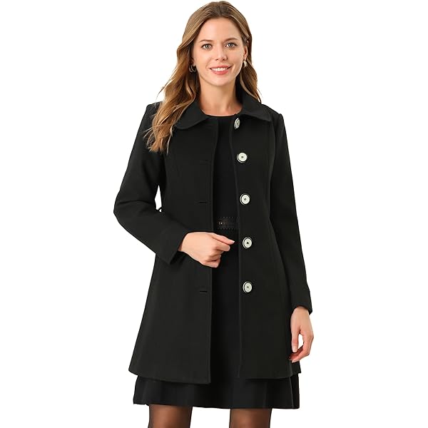 Amazon.com: Allegra K Women's Winter Single Breasted Peter