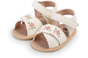 Jtvznmi Infant Baby Boys Girls Sandals Newborn Crib Shoes First Walkers Prewalkers Shoes Baby Summer Dress Beach Flat Shoes