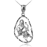 14K White Gold Virgo Zodiac Sign DC Necklace