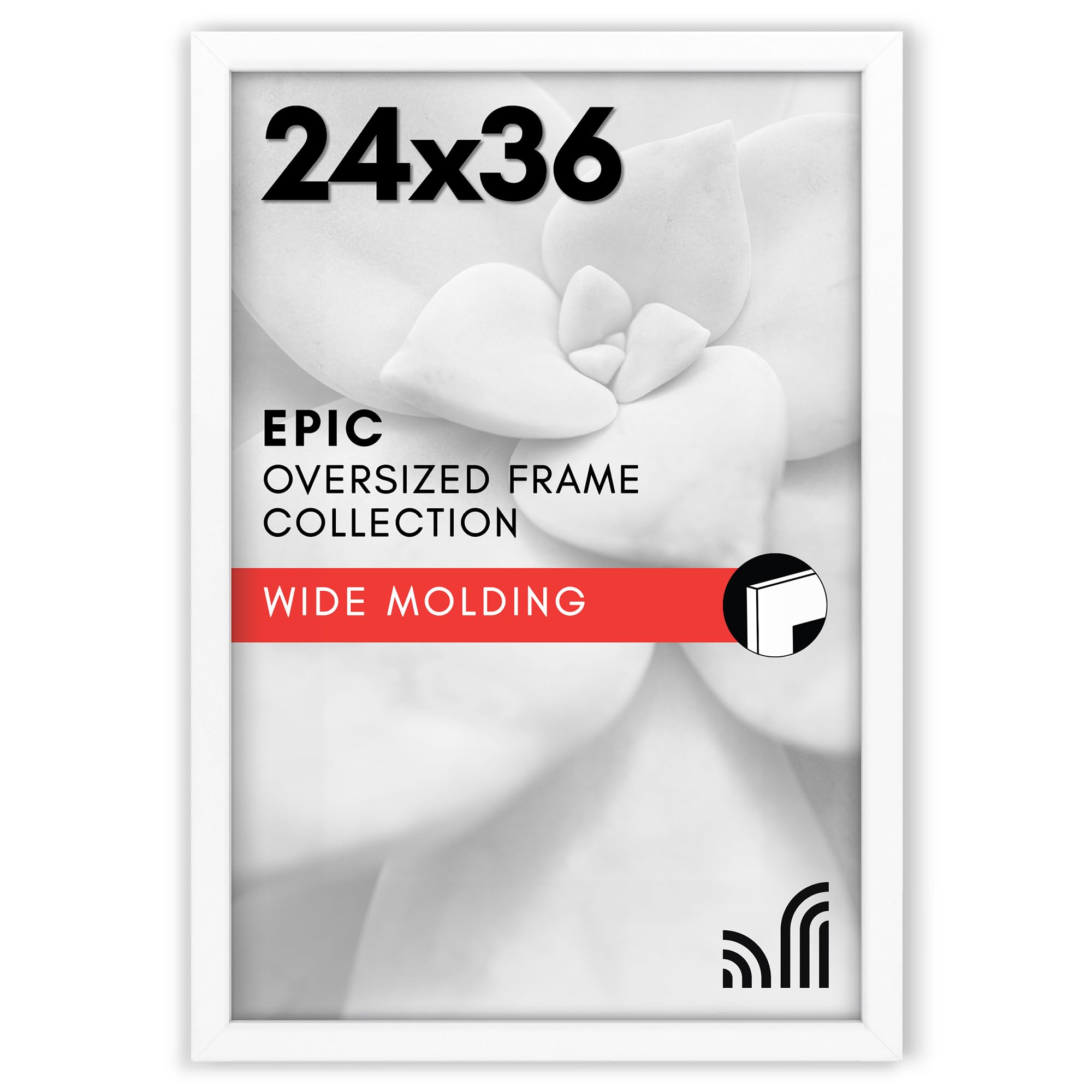 Photo 1 of  ** DIRTY** 
Americanflat 24x36 Poster Frame with Polished Plexiglass - White Picture Frame - Wide Photo Frames Made of Engineered Wood for Vertical or Horizontal Wall Display - Epic Collection - White