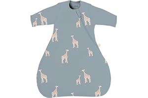 GUNAMUNA Long-Sleeve Transitional Swaddle Sleep Bag | Soothes Infants 3-6 Months, Easy Diaper Changes | 2.5 TOG