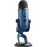 Logitech Creators Blue Yeti USB Microphone for Gaming, Streaming, Podcast, YouTube, Discord, PC, Studio Sound, Plug & Play-Midnight Blue