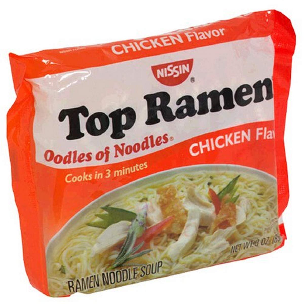 Amazon Com Top Ramen Oodles Of Noodles Ramen Noodle Soup Chicken Flavor 3 Oz 85 G Grocery Gourmet Food