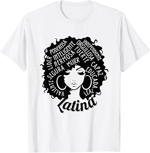 Reina Empowered Latina Poder Latina Pride Hispanic Heritage T-Shirt Small