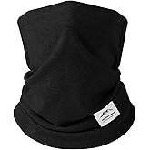 Hymeiluely Cotton Neck Warmer Gaiter Windproof Winter Face Mask Ski Face Cover Cold Weather Scarf for Men & Women