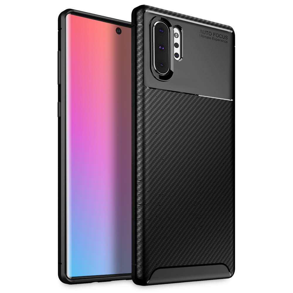 Olixar for Samsung Galaxy Note 10 Plus Carbon Fiber Case - Slim TPU Cover - Thin Protective Cover - Shock Protection - Wireless Charging Compatible - ...