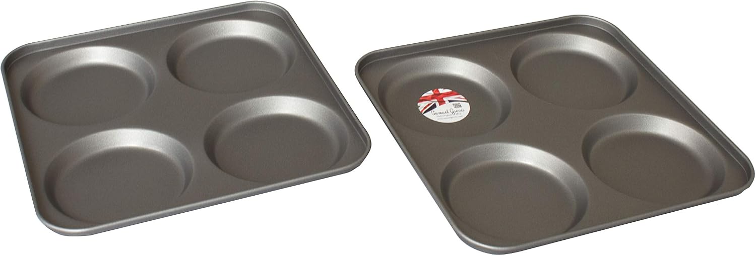 Samuel Groves Chabrias Ltd UK-Made 2-Pack Yorkshire Pudding Tray, 4-Cup “Giant”, Carbon Steel, Long-Life Non-Stick, Even-Bake - Image 4