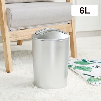 Shi Xiang Shop Swing Top Abfalleimer Klein 6 Liter Kunststoff