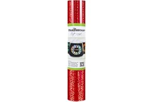 TECKWRAP Holographic Sparkle Adhesive Craft Vinyl,1ftx5ft,Red