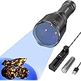 LUMENSHOOTER S3 365nm UV Flashlight with 3 LEDs, Rechargeable Black Light Torch for Resin Curing, Rocks Searching, Scorpion &