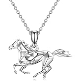 YFN Horse Necklaces for Women Sterling Silver Horse Pendant Jewelry Gifts for Women 18+2 Inch