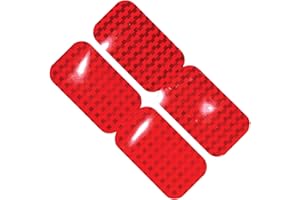 LiteMark DOT-SAE Red 2 Inch x 3.5 Inch High Reflective Prismatic Lenses with Durable Protective Transparent Layer for Safety and Increased Visibility (Pack of 4 Reflectors)