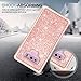 LeYi for Galaxy Note 9 Glitter Case with 3D PTE Screen Protector [2 Pack] for Girls Women, Bling [PC Silicone Leather] Dual Layer Heavy Duty Phone Case for Samsung Galaxy Note 9 Note9 Rose Gold