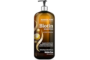 Majestic Pure Biotin Shampoo - Volumizing Shampoo for Hair Loss - with DHT-3 Blocker - Hydrating & Nourishing - Sulfate Free,