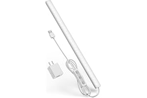Plug-in Under Cabinet Lighting,ASOKO 12 Inch USB Led Closet Light Bar, 6000K Cold White,Wired Indoor Night Lights,Dimmable Un