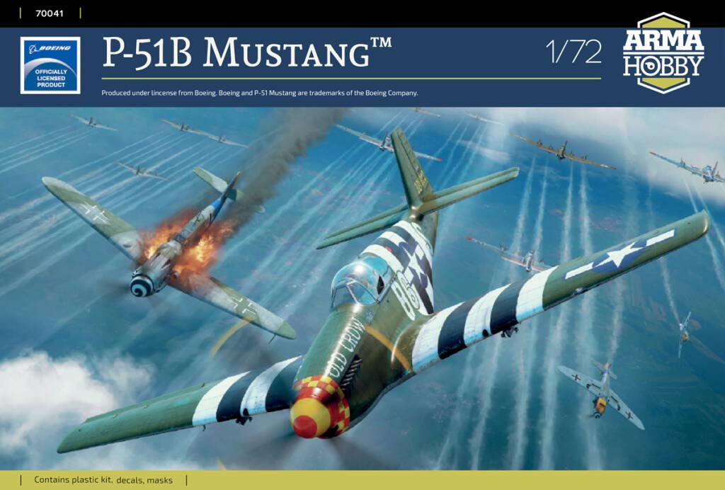 Arma Hobby Plastic Model kit P-51B Mustang (70041) in 1/72 Scale
