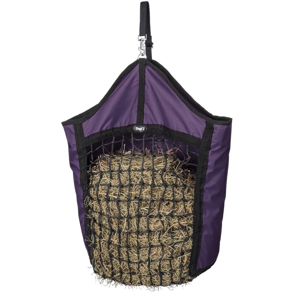 Tough 1 Nylon Hay Tote with Net Front, Purple