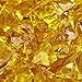 Sunflower Yellow - Crushed Fire Glass for Indoor and Outdoor Fire Pits or Fireplaces | 10 Pounds | 1/2 Inch - 3/4 Inch