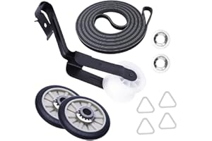 BUBOSPER Dryer Repair Kit Ken-more Series 70 80 90 500 600 Whirl-pool WED4815EW1 WED4800BQ1 Ama-na NED4655EW1 NGD4655EW2 WED4800XQ1 Drum Roller kit with Idler Pulley and Belt.