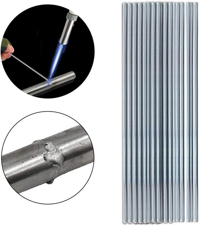 Weite 2mm Low Melting Point Aluminum Tig Welding Rods Wire Cores Set, No Need Solder Powder (10 Pieces)