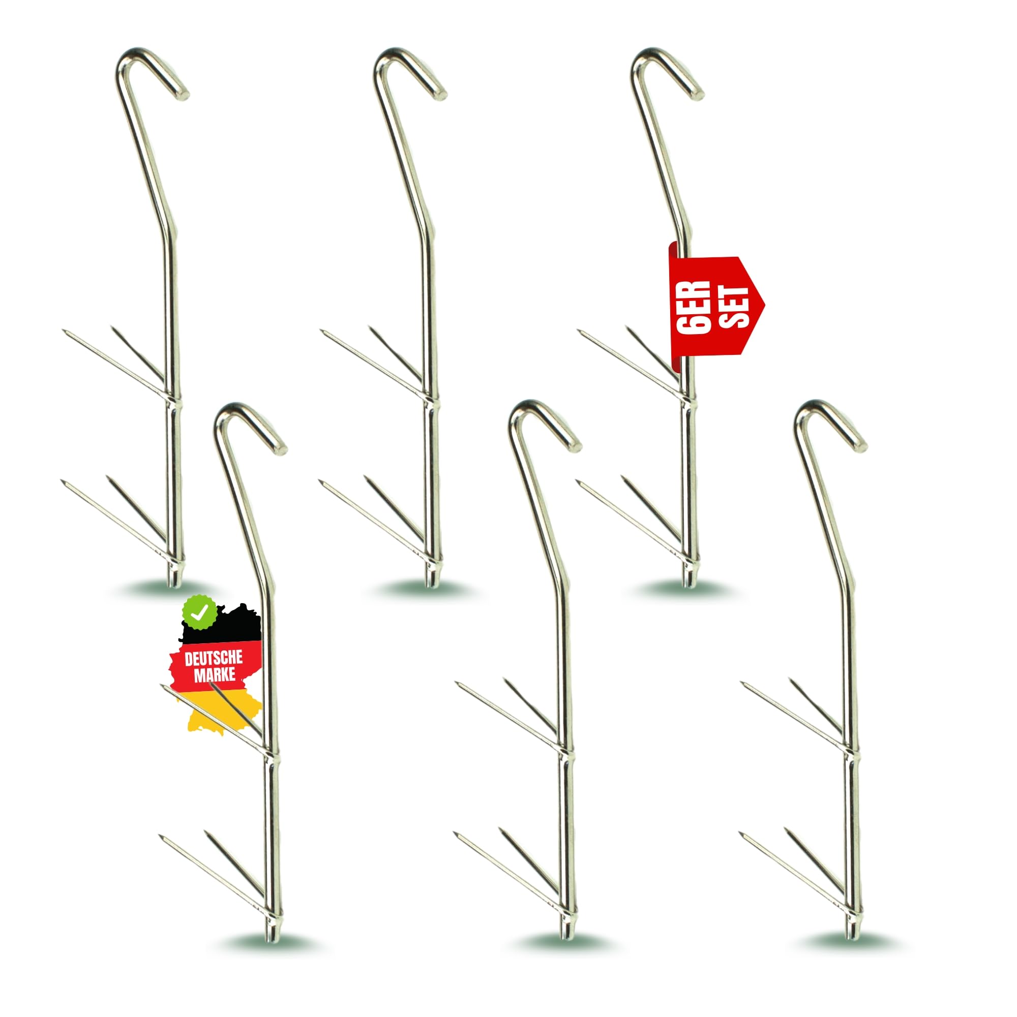 Zite Fishing Smoking Hooks Fish Set V-Shape [6,12,18 Pieces in Set] Also Meat, Cheese & More Smoking Fish Smoking Hooks Stainless Steel Smoking Accessories Fish Hooks for Smoking