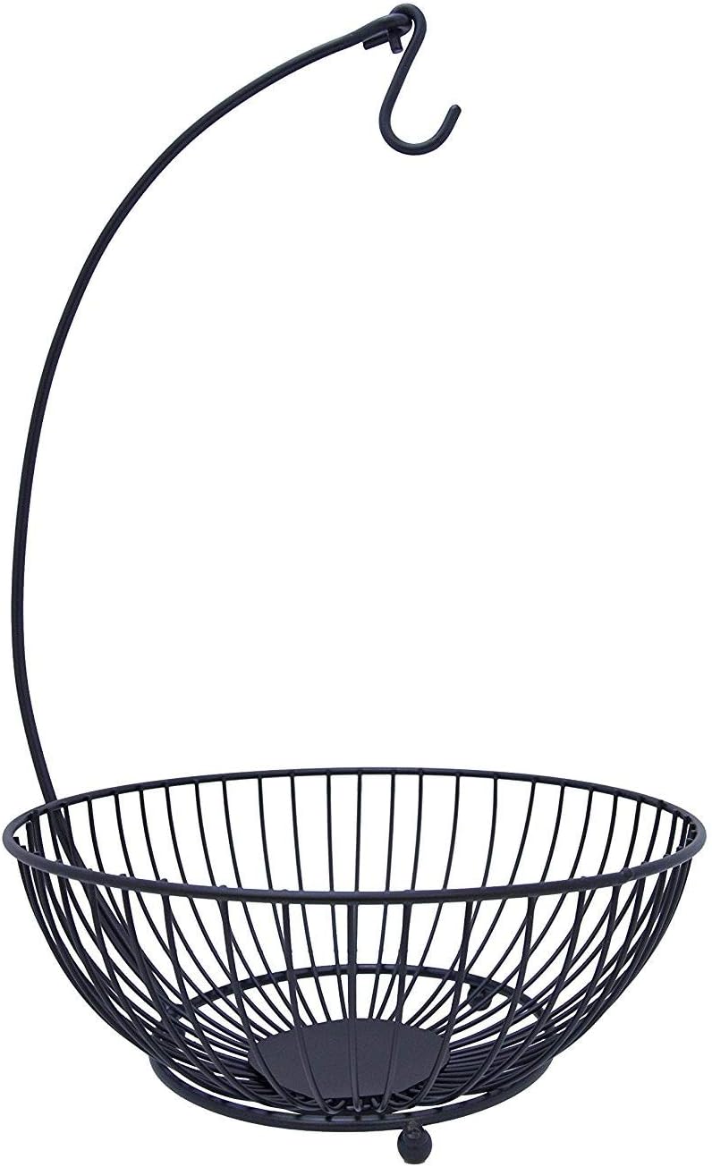 It's useful. Two Tier Wire Fruit Basket with Hook for Bananas Standing Double Wire