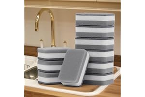 10 Pack Non-Scratch Scrub Sponge, Kitchen Cleaning Sponge for Cookware, Natural Kitchen Sponges, Cleaning Supplies for Dishes