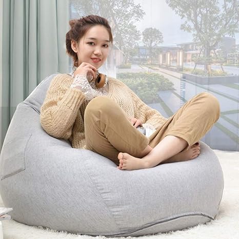 Amazon ビーズクッション カバー ビーズソファー用 カバー 綿麻製 手触り 優しい マジックテープ 着替え ビーズクッションカバー 補充バック付き クッションカバー おしゃれ プレゼント ひとり暮らし おうち時間 手芸 Diy ビーズクッション 座椅子 オンライン通販