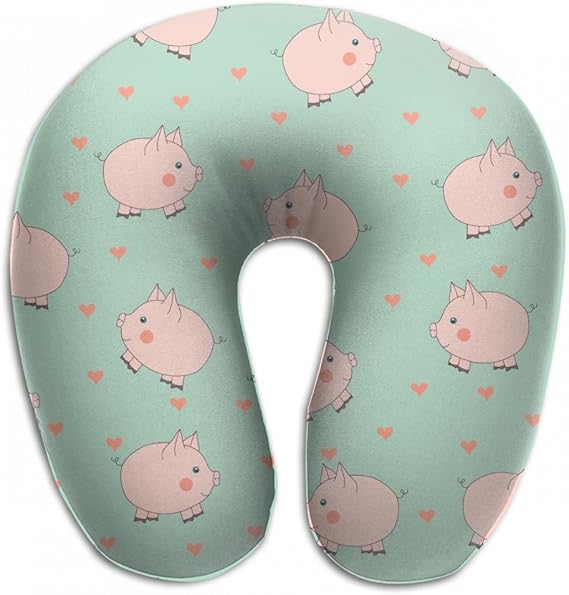 Amazon Co Jp かわいい豚とハート ネックピロー U型枕 低反発 首枕 首まくら 洗濯可能 ネッククッション 旅行枕 持ち運び枕 携帯枕 首サポーター枕 寝心地良い 洗濯可能 オフィス 昼寝用枕 飛行機用 安眠 旅行グッズ 服 ファッション小物
