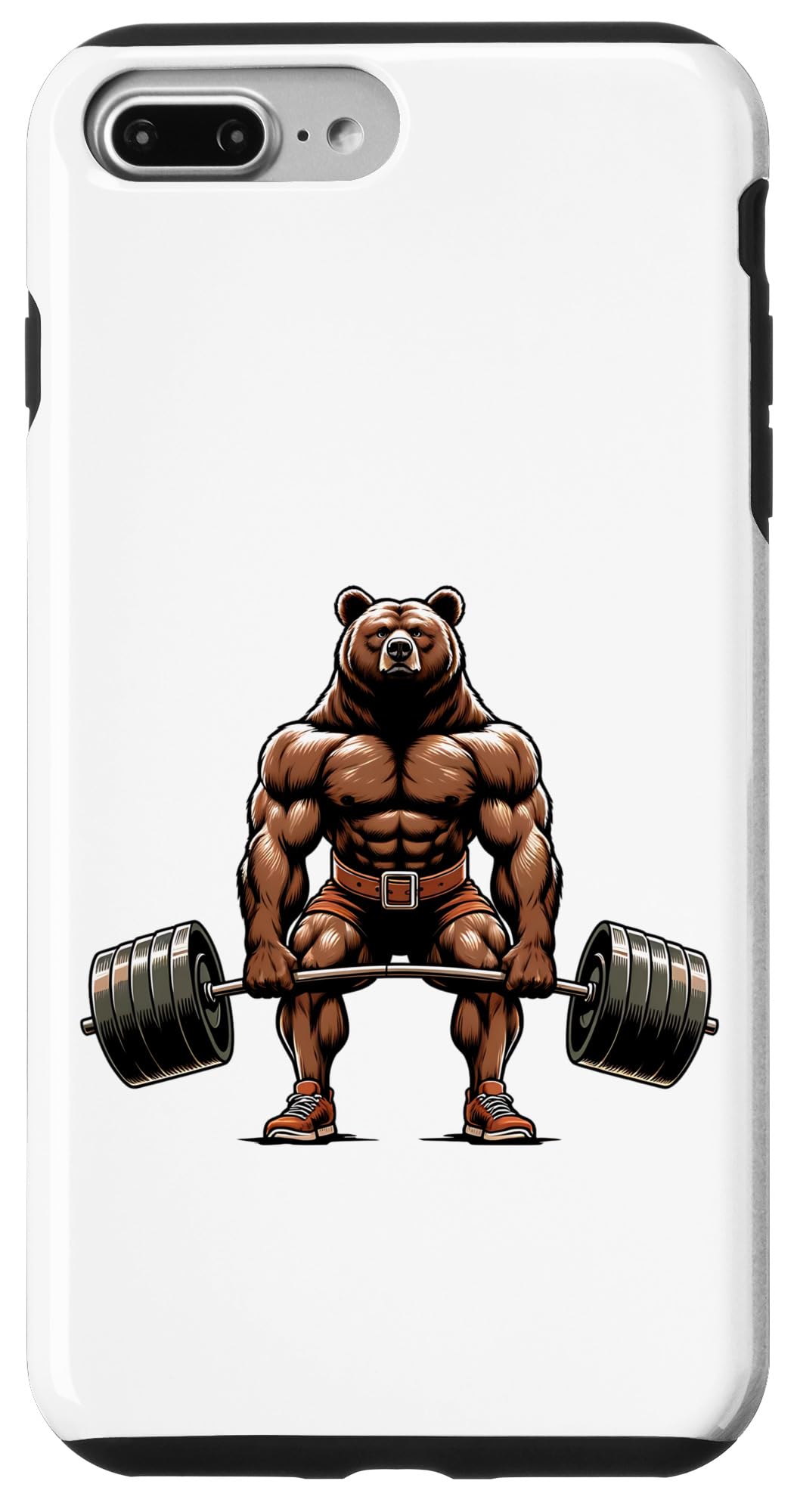 iPhone 7 Plus/8 Plus Bear Barbell Design For Bodybuilders Bodybuilding Case
