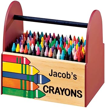 Amazon Com Personalized Wooden Crayon Caddy Office Products
