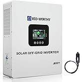 ECO-WORTHY UL1741 5000W 48V Solar Inverter Charger with WiFi, 48V DC to 120V AC,Inversor Solar Built in 100A MPPT Solar Charge Controller,40A AC Charger,Work with Lead Acid/LiFePO4,Home Backup