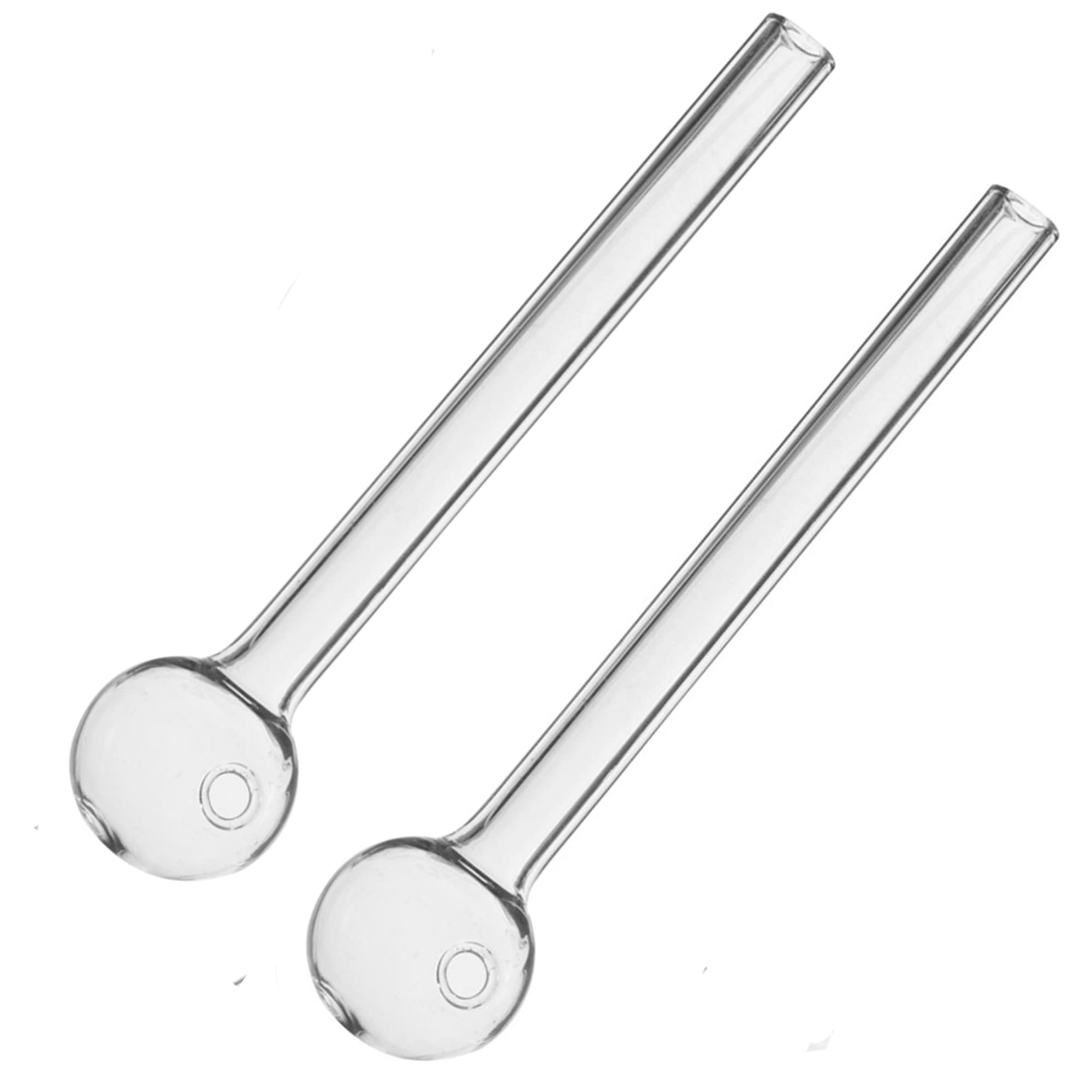 RORA Glass Oil Burner Pipe Thick Clear Glass for Oil Rigs Glass Water Bongs 2 Set (Clear)