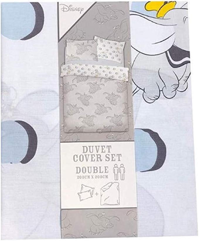 Primark Disney Dumbo Reversible Duvet & Pillowcase Set Bedding Single