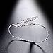 dnswez Unique Design CZ Cubic Zirconia Multiple Finger Ring Palm Cuff Handlet for Women Adjustable Size (Clean)