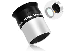 Astromania 1.25" 10mm Plossl Telescope Eyepiece - 4-Element Plossl Design - Threaded for Standard 1.25inch Astronomy Filters