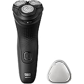 Philips Norelco 1100 Electric Shaver, Deep Black | 27 Self Sharpening ComfortCut Blades, 4D Floating Heads, Dry Use Only, 2-Year Blade Life, Corded, S1016/90