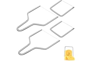 4 Pcs Cheese Slicer and Cheese Cutter Stainless Steel Cheese Slicers with Wire,Butter Slicer Tool (Y Type & U Type)