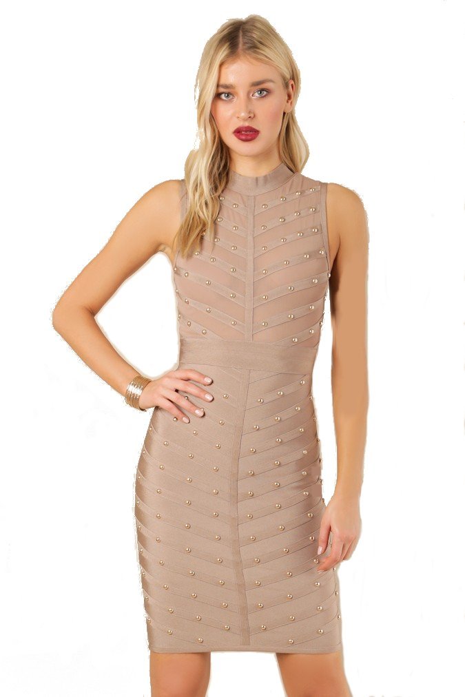 knee length dresses for ladies Gia Bandage Knit Midi Dress - Teal